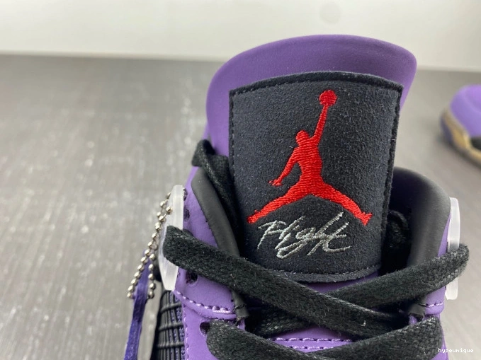 HYPE 766296 Purple 4 Retro Scott Travis Jordan Family) LN4 (Friends and 0822